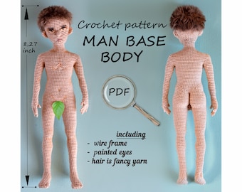 Crochet boy doll  body  pattern