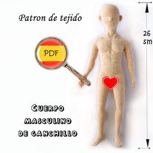 Patrón de tejido Cuerpo masculino de ganchillo Español