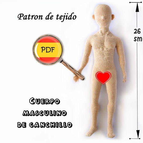 Patrón de tejido Cuerpo masculino de ganchillo Español