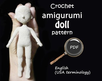 Amigurumi Crochet doll pattern Kathrin