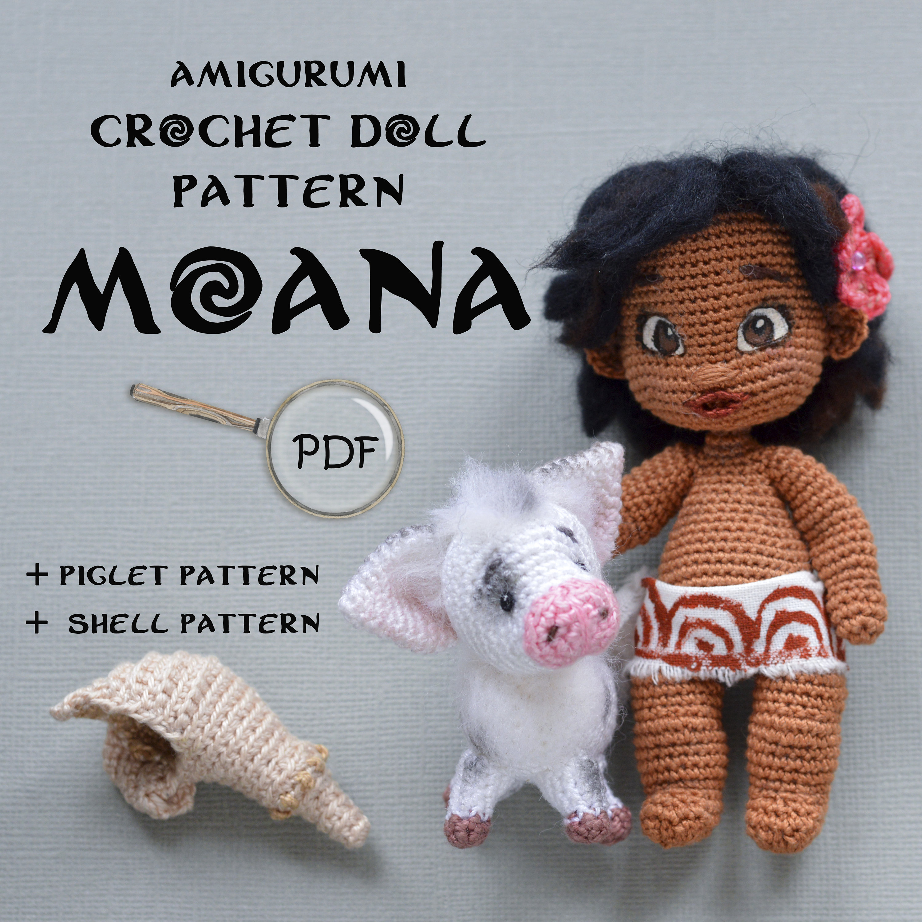 Moana Amigurumi Em Crochê