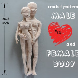 Crochet male and female body patterns