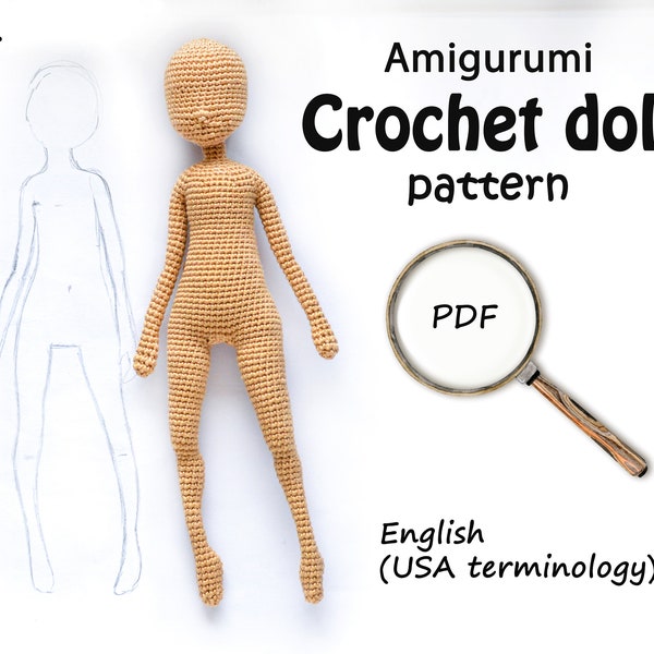 Patrón de muñeca Amigurumi de ganchillo