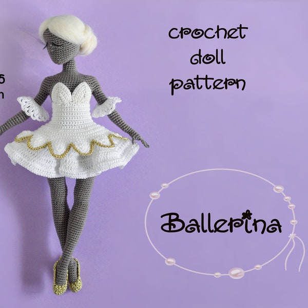 Modèle de poupée ballerine au crochet