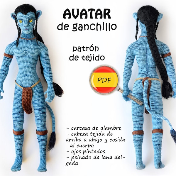 PDF Patrón de tejido AVATAR de ganchill Español/ Avatar patron espagnol au crochet