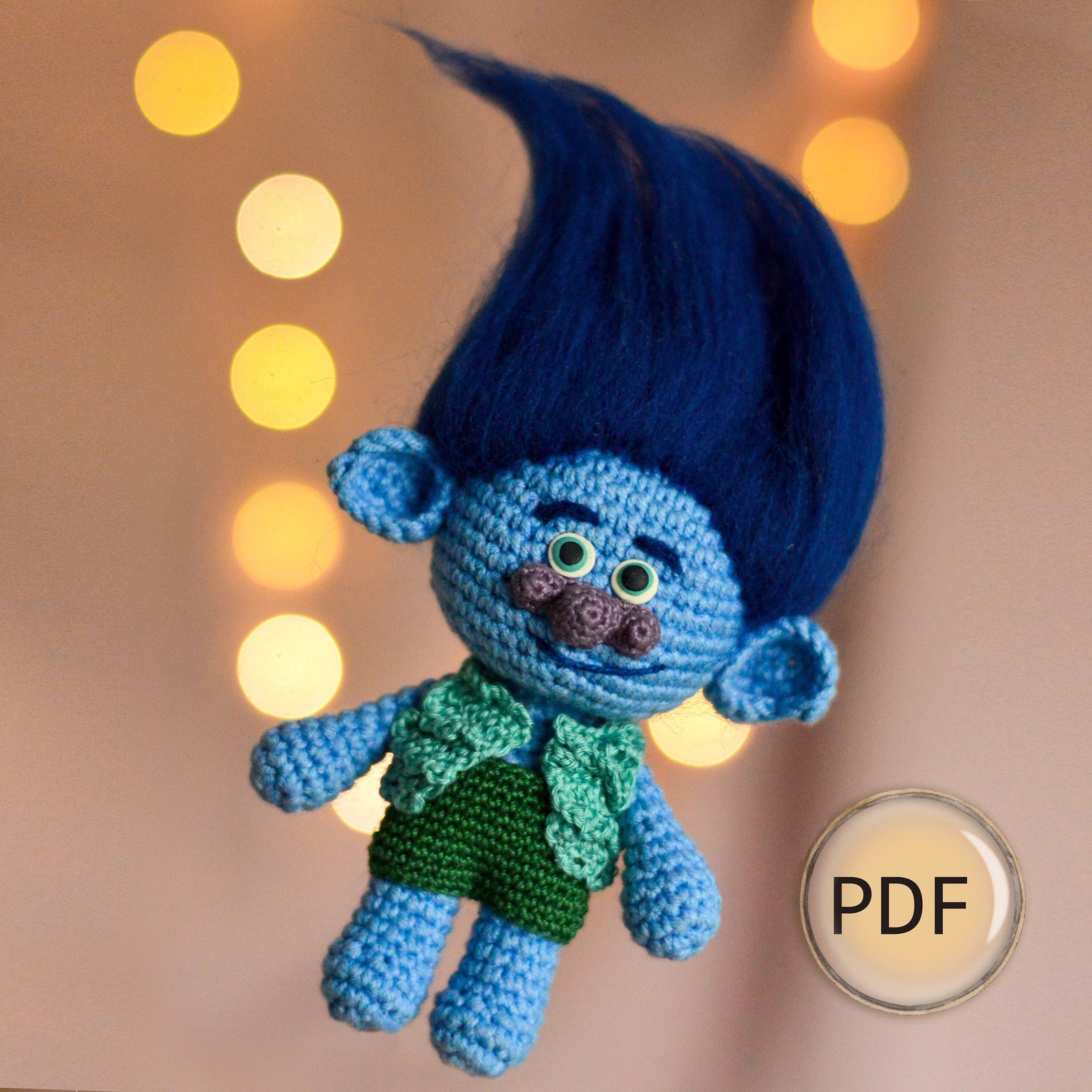 Patrón de rama de troll de crochet - Etsy México