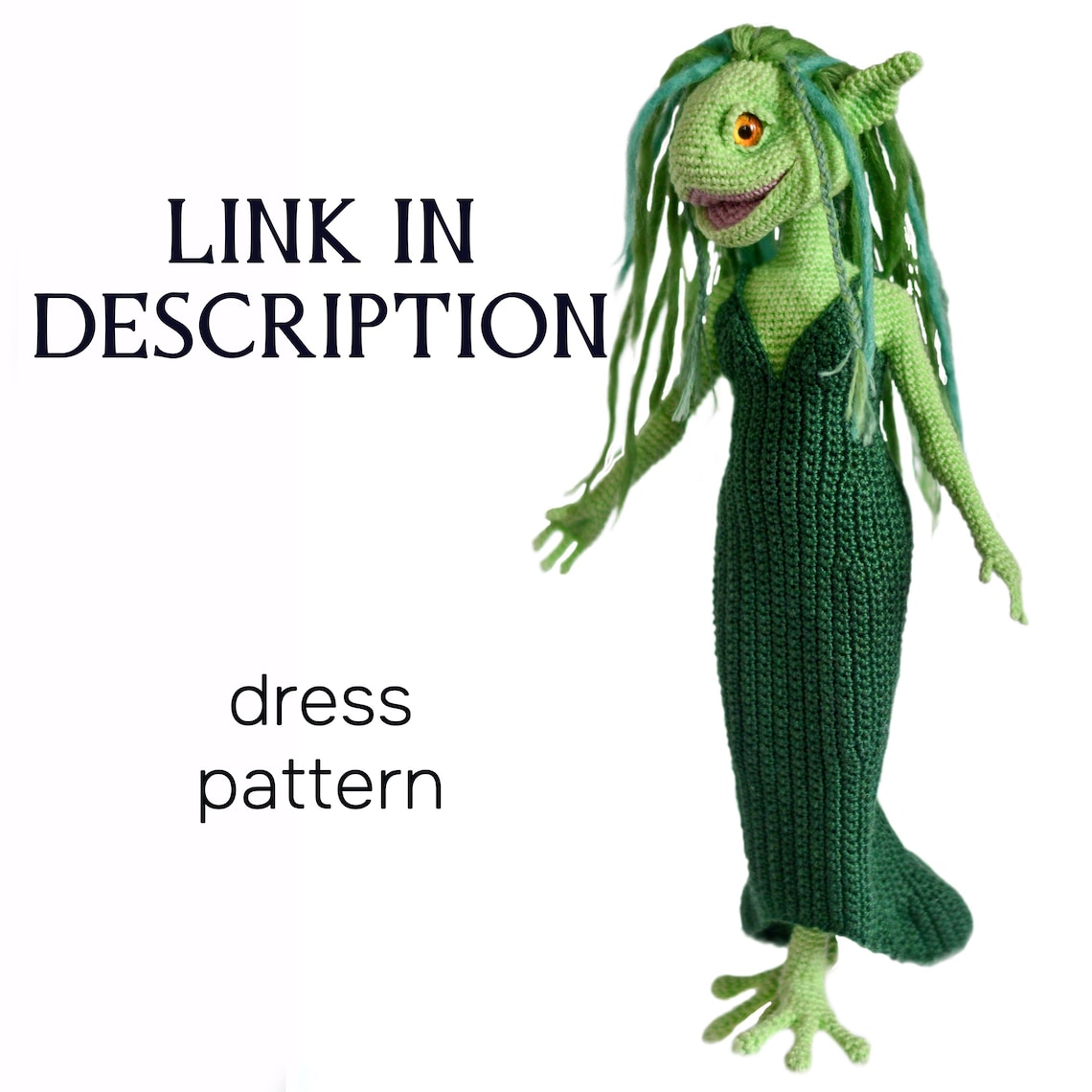 Swamp Creature Crochet Doll Goblin Pattern - Etsy