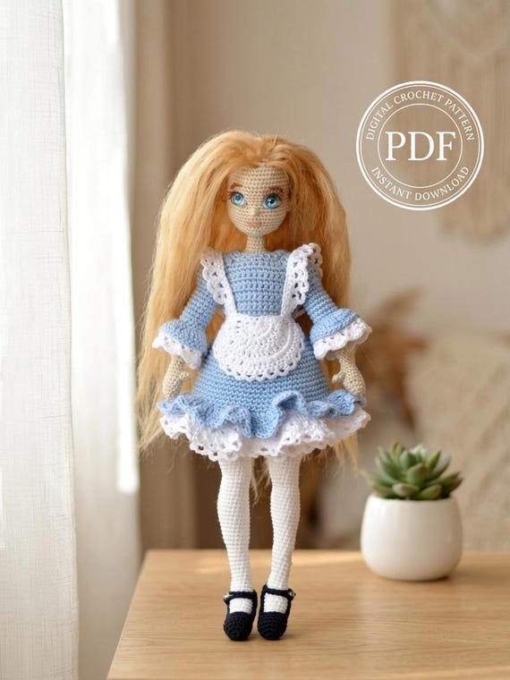 crochet alice in wonderland dress Alice in Wonderland Tutorial Amigurumi
