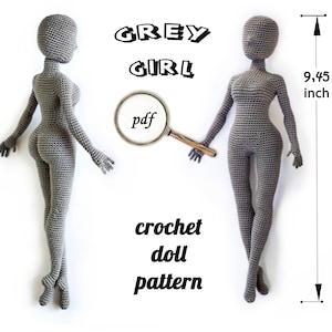 Patrón de niña a crochet. Tutorial de muñeca de ganchillo