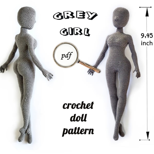 Modèle fille au crochet. Tutoriel poupée au crochet