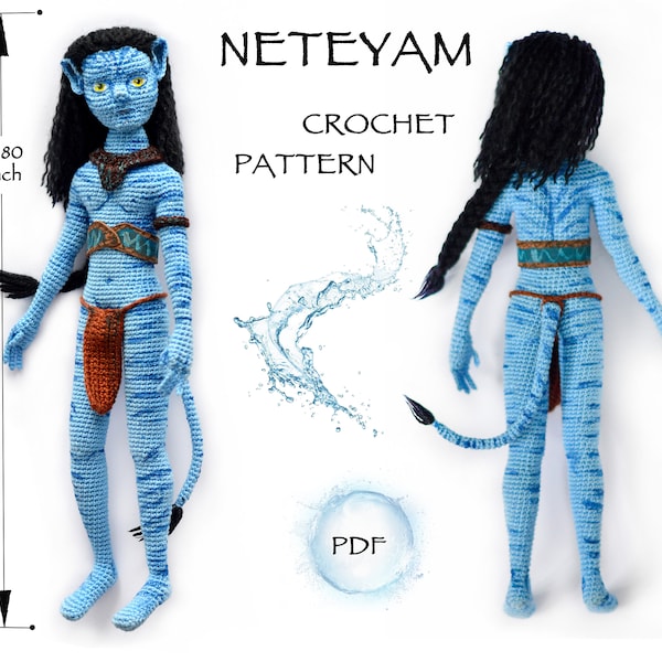 NTEYAM avatar pandora  pattern/doll body crochet pattern/amigurumi avatar PATTERN