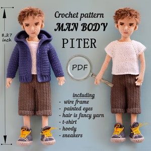 Crochet doll male boy pattern