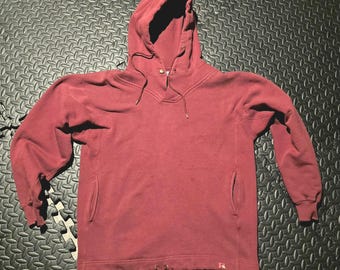 Vintage Late 90s Polo Ralph Lauren Henley Style Hooded Pullover L