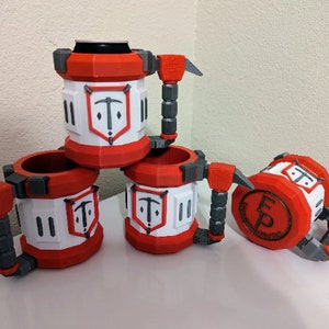 Deep Rock Galactic Red Rock Blaster mug can cooler