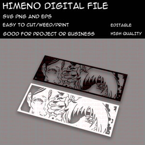 Puede incluir: Archivo digital en blanco y negro de un personaje del anime Ataque a los Titanes. El personaje se muestra con la boca abierta y los ojos muy abiertos. El archivo está disponible en los formatos SVG, PNG y EPS.