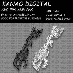 Demon Butterfly Sword, Digital Files, Ready To Print And Cut, v9