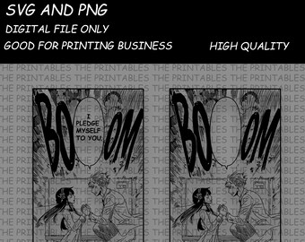 Anime Manga Panel Design Marry Me Digital File Anime Svg