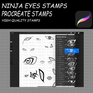 Procreate Ninja Eyes Stamps