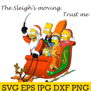 Christmas Svg, Holiday Svg, Family Svg, Water Svg, Svg Png Files For Cricut Sublimation Simpsons Family