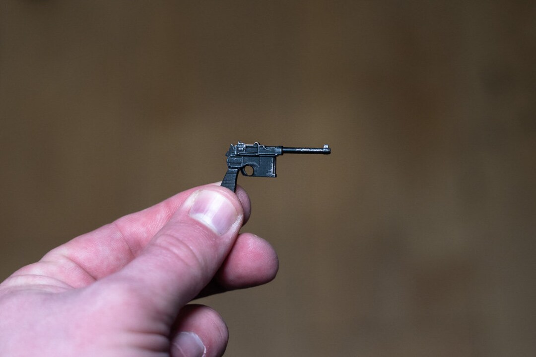 3D Printed Mauser C96 Pistol Replica Gun Handpainted 1/12 Scale Etsy