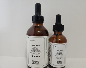 Propolis Tincture, 2 Fl. Oz. and 4 Fl. Oz., Natural Herbal Organic Handmade Home Remedy