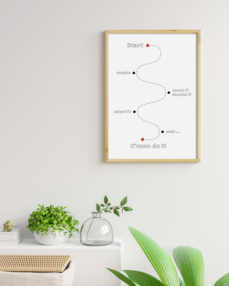 C'mon Do It Wall Art Poster Typography Wall Art Print Etsy