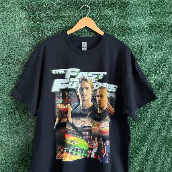 Vintage Style The Fast and Graphic Tee The Furious 2001 Movie 1307678616