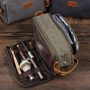 Borsa da toilette Groomsmen personalizzata, Borsa da lavaggio in tela, Regalo uomo migliore, Regalo di Natale, Regalo di compleanno, Articoli da toeletta, Kit Dopp regalo Groomsman