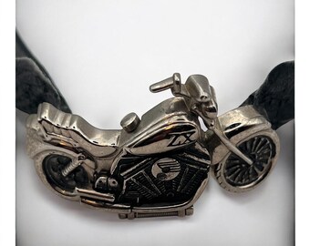 Vintage ZZYZX Biker Watch | 2001 Motorcycle Design | Leather  display picture 2