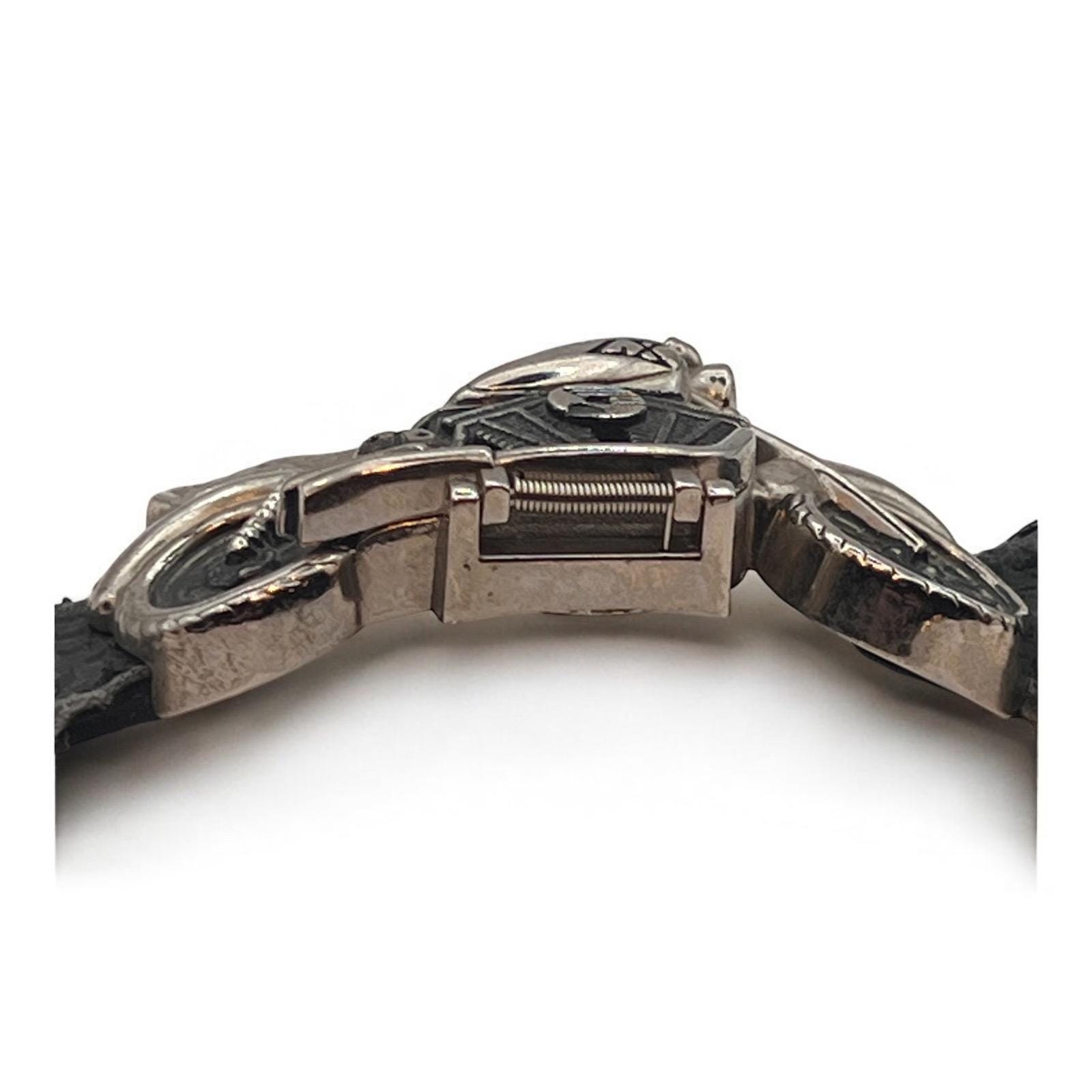 Vintage ZZYZX Biker Watch | 2001 Motorcycle Design | Leather  display picture 1