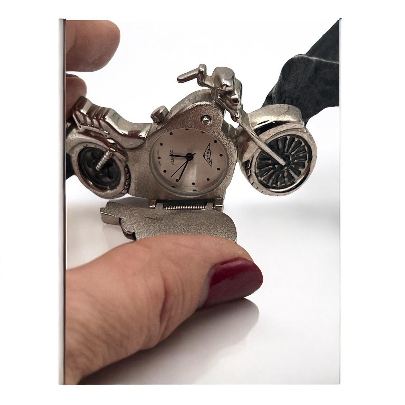 Vintage ZZYZX Biker Watch | 2001 Motorcycle Design | Leather  display picture 2