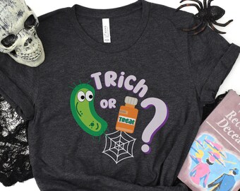 Trich or Treat Shirt, Microbiology T Shirt, Halloween Shirt, Public Health, Medical Lab Science Shirt, Science Teacher Shirt,Lab Nerd