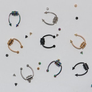 Fake Septum Ring, Fake Septum Nose Ring, Faux septum, Hoop Septum Rings, gift for her, valentine&#39;s day gift