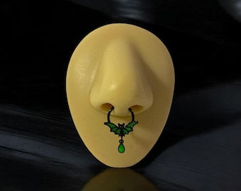 Fledermaus Flügel Septum Ring: Gothic Edelstahl Piercing Schmuck