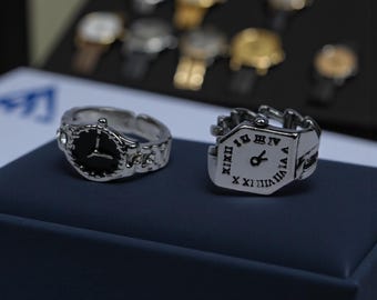 Silver Mini-klockaring - Justerbara Statement-smycken