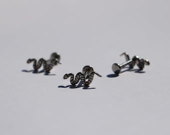 Silber Schlange Knorpel Ohrstecker: Schlange Tragus Schmuck