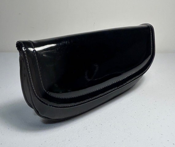 Vintage 1960's "Lewis" Black Patent Leather Handb… - image 1