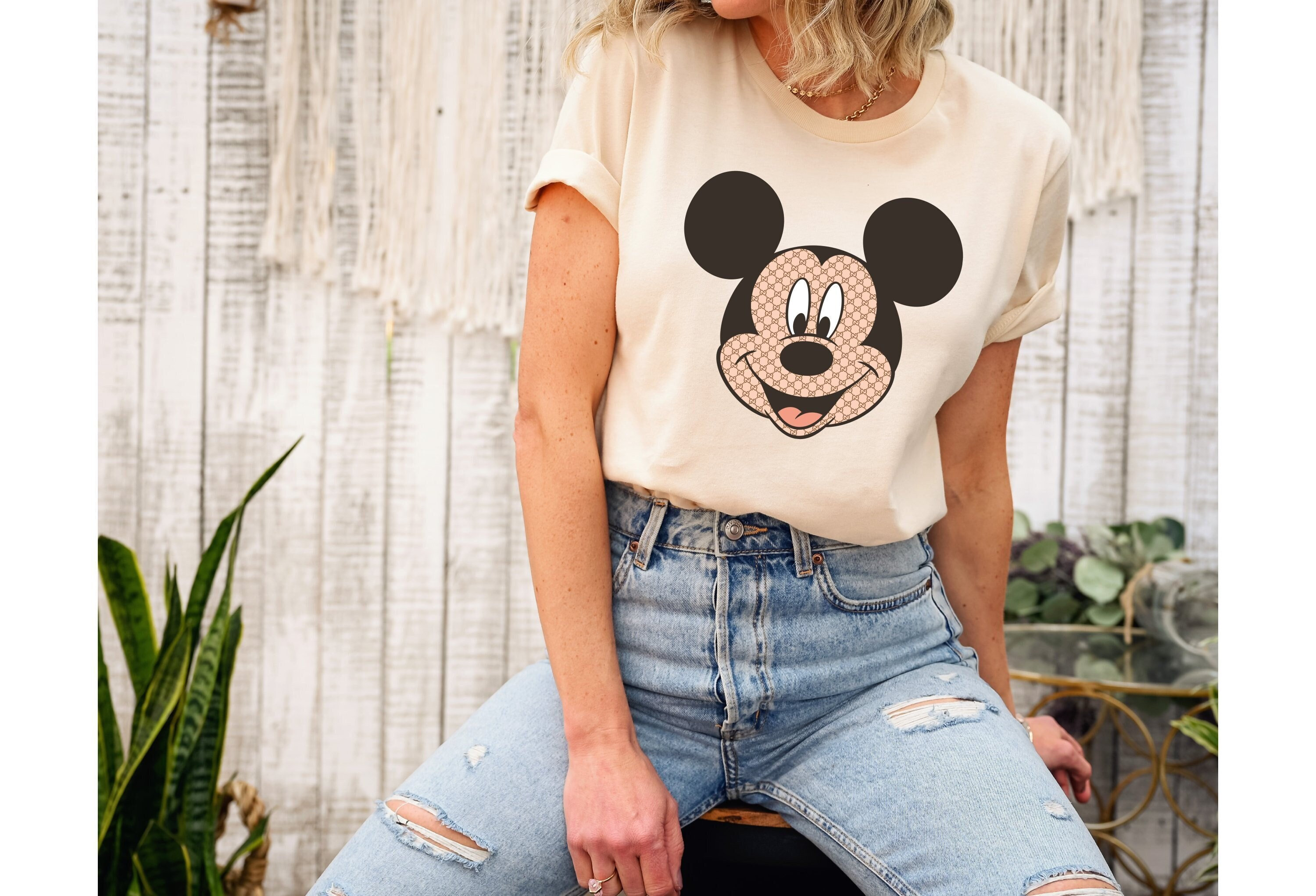 Mickey Mouse Minnie Mouse Louis Vuitton Gucci Chanel Fendi 3D Shirt in 2023