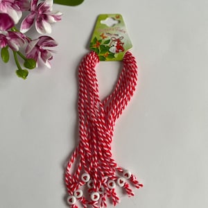 Martenitsi, Traditional Bulgarian Handmade Martenitsa, Set of 10 yarn bracelets