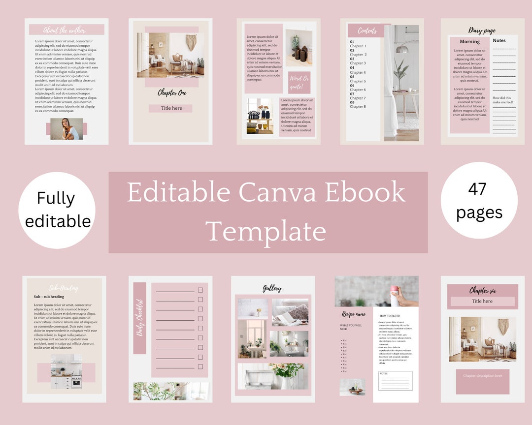 Ebook Template Ebook Template for Canva Customisable Ebook - Etsy