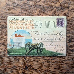 Michigan Postmarks Mackinaw City, Mackinac Island and St. Ignace Michigan Souvenir ...