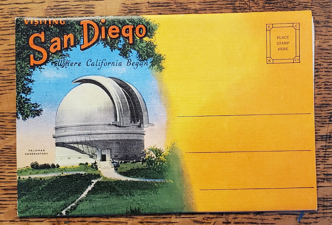 San Diego Souvenir Postcard Folder: Vintage 1940s California Naval Base ...
