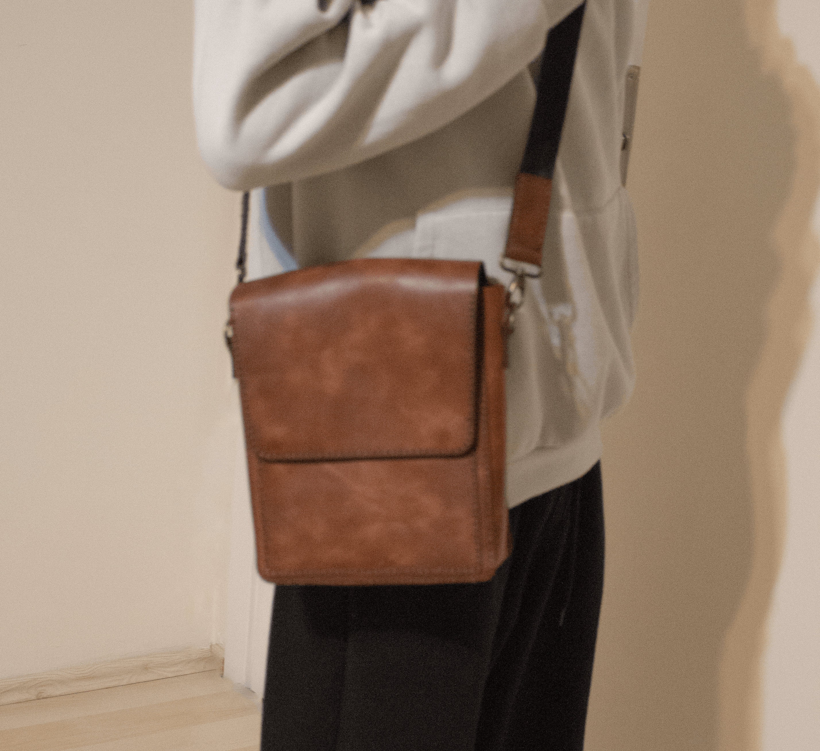 Leather Messenger Bag Template, Leather Messenger Bag Pattern, Pdf Dxf