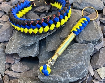 Ukraine Tryzub-Bullet key chain & bracelet - Profits to Ukraine