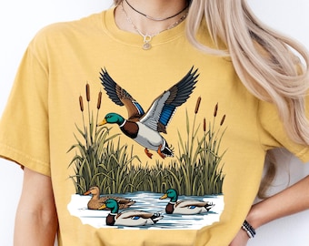 Comfort Colors Mallard Duck Shirt, Cute Duck Tshirt, Vintage Duck Shirt, Funny Duck Shirt, Cute Duck Lover Shirt, Duck Gift, Hunter Shirt