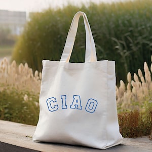 Ciao Italy Trip Tote Bag, Bridesmaid Gift, Beach Party Bag , Gift For Wedding, Bachelorette Party, Wedding Welcome Bag, Italian Wedding Bag