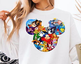 Iconic Cartoon Silhouette Shirt, Minimalist Cartoon Character Tee, Retro Style Sweatshirt, Graphic Tee, Vintage Cartoon Inspired Shirt