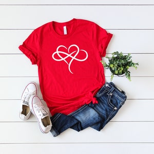 Infinity Heart T-Shirt, Valentine&#39;s Day Shirt, Gift for Teachers, Endless Love Shirt, Valentine Shirt, Cute Valentine&#39;s Shirt, Heart Shirt