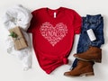 Cute Heart Be Kind Graphic Tees, Valentine’s Day Shirt, Mommys Valentine Shirt, Gift for Valentine, Womens Kindness Shirts,Anniversary Shirt