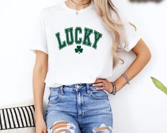 Lucky Shamrock Shirt, Kids St Patrick’s Day Tee, Irish Clover Graphic Youth Shirt, Toddler Holiday Outfit, Happy Lucky Day Top